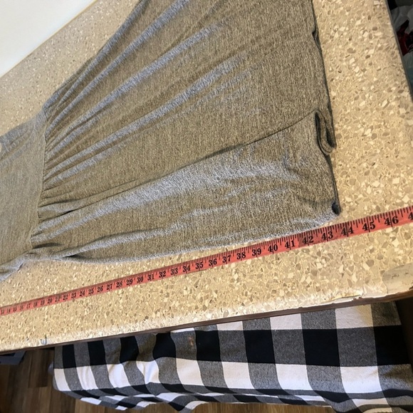 Gap Fit & Flare Jersey-Knit Heather Gray Sleeveless Dress Back Cut out Large - Picture 6 of 9